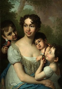 Portræt af Yelena Balashova med børn, ca. 1811 af Vladimir Lukich Borovikovsky