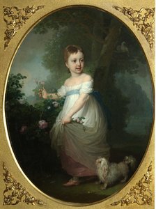 Portræt af Yelena Naryshkina som barn, begyndelsen af 1790