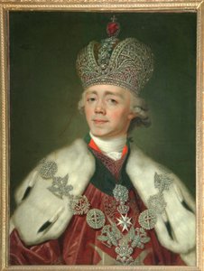 Portræt af kejser Paul I af Rusland 1754-1801, 1799-1800