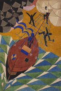 The Ark. Scenedesign til teaterstykket Mystery-Bouffe af Vladimir Mayakovsky, 1919. af Vladimir Vladimirovich Mayakovsky