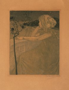 Meditation på altanen, 1899-1900. af Vojtěch Preissig