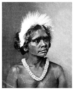 En aboriginal kvinde, 1886. af WA Hirschmann