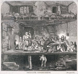 Field Lane Lodging House, London, 1847 af WG Mason