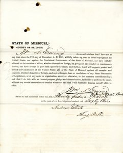 Loyalitet ed af Wm. L. Ewing i Missouri, amtet St. Louis af W.L. Ewing