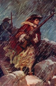 Madeleine De Vercheres, en heltinde fra Canada (farve litho)