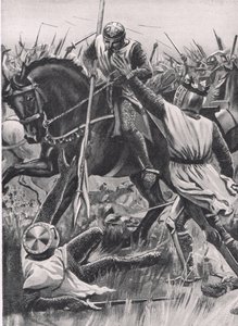 "Hold Fellow, I am Henry of Winchester you King", illustration fra 