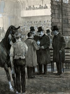 Kong Edward VII ved Hackney Horse Show med overrækkelse af pokalen