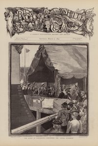 Dronning Victoria døber Royal Sovereign (kobberstik) af W.S. Stacey