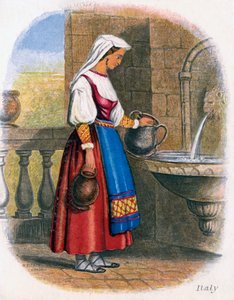 Italiensk kvinde samler vand, 1809.