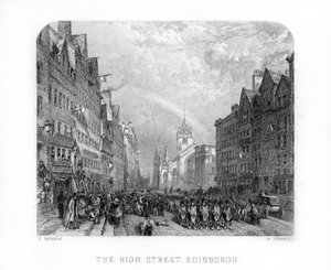 The High Street, Edinburgh, 1870.