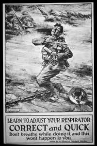 Den amerikanske hærs plakat advarer om gasangreb af W. G. (after) Thayer