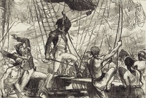 Søkamp (litho) af John Ward Dunsmore