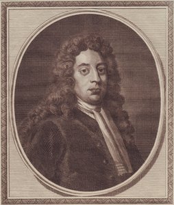 Portræt af engelsk admiral George Byng af John Ward Dunsmore