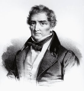 Portræt af Francois Joseph Victor Broussais (1772-1838) fransk læge, gravering af John Ward Dunsmore