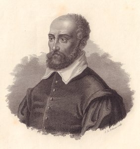 Portræt af den italienske arkitekt Andrea Palladio, pseudonym Andrea di Pietro (1508-1580), kobberstik af John Ward Dunsmore