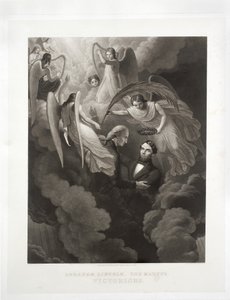 Abraham Lincoln, The Martyr, Victorious, graveret af John Sartain (1808-97), ca. 1866 af W. H. Hermans