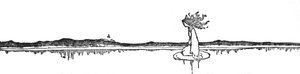 Ikke en båd var at se, c1930 af William Heath Robinson