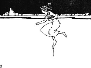 Hun løb videre så hurtigt som hun kunne, c1930 af William Heath Robinson