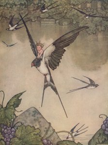 Ja jeg vil gå med dig! Said Tommelise, c1930 af William Heath Robinson