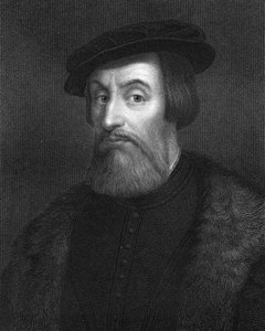 Hernan Cortes, spansk conquistador fra det 16. århundrede, 1836.