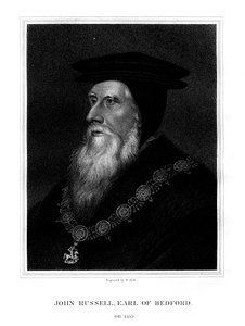 John Russell, 1. jarl af Bedford, engelsk kongelig minister, 1825. af W. Holl