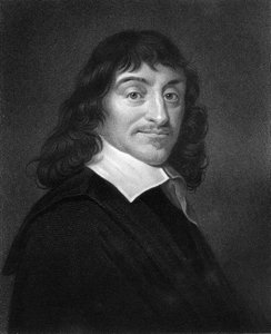 Rene Descartes, fransk filosof og matematiker fra det 17. århundrede, 1836.