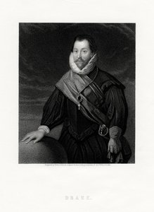 Sir Francis Drake, engelsk kaper, navigatør, flådepioner, politiker, 1800-tallet af W. Holl