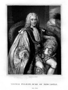 Thomas Pelham-Holles, 1. hertug af Newcastle-upon-Tyne, britisk whig-statsmand, 1831. af W. Holl