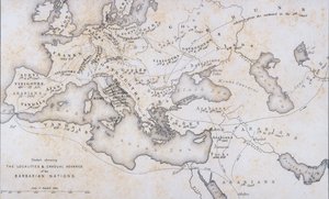 De barbariske nationers lokaliteter og gradvise fremskridt, c.1850 af W Hughes