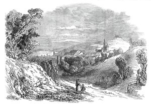 Coburg - fra Hans Kongelige Højhed Prins Alberts tegning, 1845. af W. J. Linton