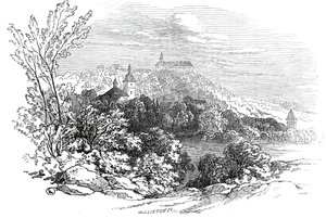 Slottet i Molsdorf - efter Hans Kongelige Højhed Prins Alberts tegning, 1845. af W. J. Linton