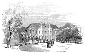 Palace of Tenneburg - fra Hans Kongelige Højhed Prins Alberts tegning, 1845. af W. J. Linton