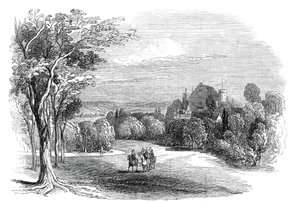 Schloss Rosenau, nær Coburg - fra Hans Kongelige Højhed Prins Alberts tegning, 1845.