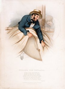 Luk de øverste sejl. Farvelitografi fra det 19. århundrede af W. Kohler (). af W. Kohler