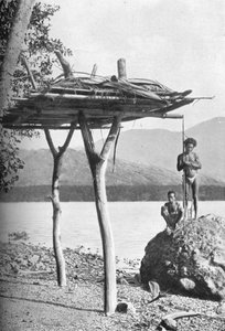 Lighusplatform i New Guinea, 1902 af W. Lindt