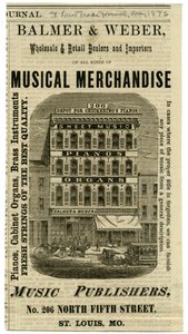 Balmer og Weber Engroshandel og detailhandlere og importører af musikalske varer, 206 North Fourth Street. af W. Mackwitz