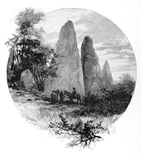 Granitklipper, Betts-lejren, Mount Kosciuszko, New South Wales, Australien, 1886.