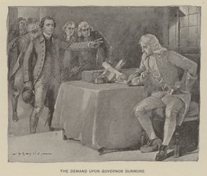 Kravet på guvernør Dunmore (litho) af W. P. Snyder