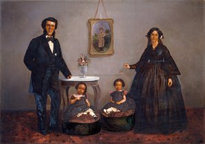 Familieportræt, ca. 1855 af W. Penny