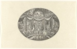 Allegorisk fremstilling af apostlenes handlinger Apostlenes Gerninger (titel på objekt) af W. Roosing