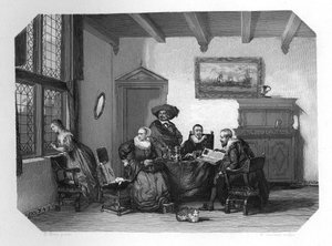 En gammel hollandsk familiehusstand, c1870