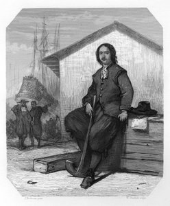 Zar Peter I af Rusland arbejder på en ostindiefarer, Amsterdam-dokker, Holland, 1697 c1870.