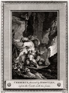 Cerberus, lænket af Hercules, inficerer jorden med sit skum, 1774