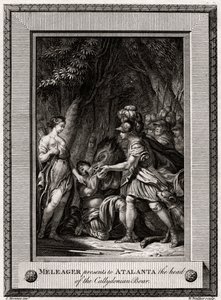 Meleager præsenterer for Atalanta hovedet af Callydonian Boar, 1774 af W. Walker