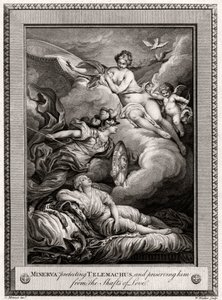 Minerva beskytter Telemachus og bevarer ham fra kærlighedens skafter, 1775.