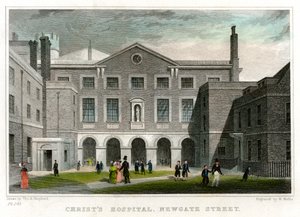 Christs Hospital School, Newgate Street, City of London, 1831.