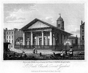 St Pauls Church, Covent Garden, Westminster, London, 1817.