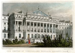 Centrum af Cumberland Terrace, Regents Park, London, 1829.