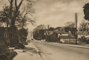 Hvor den romerske vej til Dover krydser Shooters Hill Beyond Blackheath, c1935. af W. Whiffin