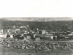 Bypanorama fra Sulhieh, Damaskus, Osmanniske Syrien, 1895.